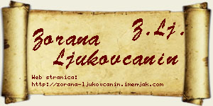 Zorana Ljukovčanin vizit kartica
